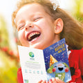 Load image into Gallery viewer, Lifestyle image(s) featuring Tree-Free’s Happier World card