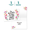 Load image into Gallery viewer, The cover and inside of Tree-Free’s Best Path card, along with the following text: “1 greeting card, 1 matching envelope”