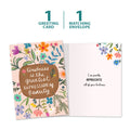 Load image into Gallery viewer, The cover and inside of Tree-Free’s Greatest Kindness card, along with the following text: “1 greeting card, 1 matching envelope”