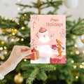 Load image into Gallery viewer, Lifestyle image(s) featuring Tree-Free's Comfort Joy Snowman card