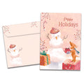 Load image into Gallery viewer, The cover of Tree-Free's Comfort Joy Snowman card, along with its matching envelope.
