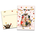 Load image into Gallery viewer, The cover of Tree-Free's Thankful Feast card, along with its matching envelope.