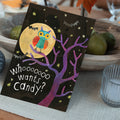 Load image into Gallery viewer, Lifestyle image(s) featuring Tree-Free’s Who Wants Candy card