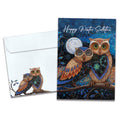 Load image into Gallery viewer, The cover of Tree-Free's Long Winter Night card, along with its matching envelope.