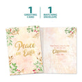 Load image into Gallery viewer, The cover and inside of Tree-Free’s Peace Every Day card, along with the following text: “1 greeting card, 1 matching envelope”