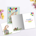 Load image into Gallery viewer, The inside of Tree-Free’s Wonderful 1 card, with the cover and envelope in the background.