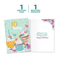 Load image into Gallery viewer, The cover and inside of Tree-Free’s Sweet 10 card, along with the following text: “1 greeting card, 1 matching envelope”