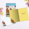 Load image into Gallery viewer, The inside of Tree-Free’s Hip Replacement card, with the cover and envelope in the background.
