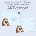 Load image into Gallery viewer, The envelope for Tree-Free’s Sprinkles on Top card, along with the following text: “Every Tree-Free 5x7 card comes with a matching ARTvelope!”