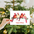 Load image into Gallery viewer, Lifestyle image(s) featuring Tree-Free's Happy Cardinals card
