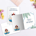 Load image into Gallery viewer, The inside of Tree-Free’s In This Moment card, with the cover and envelope in the background.