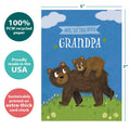 Load image into Gallery viewer, The cover of Tree-Free’s The Best Grandad card with lines demonstrating its 5x7 dimensions, along with the following text: “100% PCW recycled paper, proudly made in the USA, sustainably printed on extra-thick card stock”
