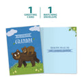 Load image into Gallery viewer, The cover and inside of Tree-Free’s The Best Grandad card, along with the following text: “1 greeting card, 1 matching envelope”