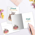 Load image into Gallery viewer, The inside of Tree-Free’s The Best Grandma card, with the cover and envelope in the background.