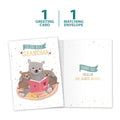Load image into Gallery viewer, The cover and inside of Tree-Free’s The Best Grandma card, along with the following text: “1 greeting card, 1 matching envelope”