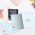 Load image into Gallery viewer, The inside of Tree-Free’s Sparkly Day card, with the cover and envelope in the background.