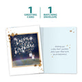 Load image into Gallery viewer, The cover and inside of Tree-Free’s Sparkly Day card, along with the following text: “1 greeting card, 1 matching envelope”