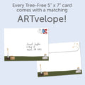 Load image into Gallery viewer, The envelope for Tree-Free’s Relax Today card, along with the following text: “Every Tree-Free 5x7 card comes with a matching ARTvelope!”