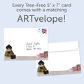 Load image into Gallery viewer, The envelope for Tree-Free’s A Day Over Fabulous card, along with the following text: “Every Tree-Free 5x7 card comes with a matching ARTvelope!”