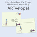 Load image into Gallery viewer, The envelope for Tree-Free’s Family Blessings card, along with the following text: “Every Tree-Free 5x7 card comes with a matching ARTvelope!”