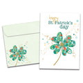 Load image into Gallery viewer, The cover of Tree-Free's Luck and Cheer card, along with its matching envelope.