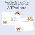 Load image into Gallery viewer, The envelope for Tree-Free’s Beautiful Change card, along with the following text: “Every Tree-Free 5x7 card comes with a matching ARTvelope!”