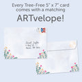 Load image into Gallery viewer, The envelope for Tree-Free’s Faith Wish card, along with the following text: “Every Tree-Free 5x7 card comes with a matching ARTvelope!”