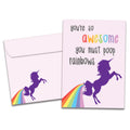 Load image into Gallery viewer, The cover of Tree-Free's Awesome Rainbows card, along with its matching envelope.