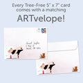 Load image into Gallery viewer, The envelope for Tree-Free’s Have a Blast card, along with the following text: “Every Tree-Free 5x7 card comes with a matching ARTvelope!”