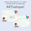 Load image into Gallery viewer, The envelope for Tree-Free’s Still Looking Sharp card, along with the following text: “Every Tree-Free 5x7 card comes with a matching ARTvelope!”