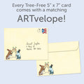 Load image into Gallery viewer, The envelope for Tree-Free’s Drink to That card, along with the following text: “Every Tree-Free 5x7 card comes with a matching ARTvelope!”