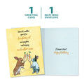 Load image into Gallery viewer, The cover and inside of Tree-Free’s Drink to That card, along with the following text: “1 greeting card, 1 matching envelope”