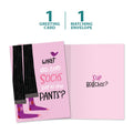 Load image into Gallery viewer, The cover and inside of Tree-Free’s Socks and Pants card, along with the following text: “1 greeting card, 1 matching envelope”