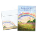 Load image into Gallery viewer, The cover of Tree-Free's Rainbow Bridge card, along with its matching envelope.