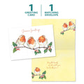 Load image into Gallery viewer, The cover and inside of Tree-Free’s Bird Beauty card, along with the following text: “1 greeting card, 1 matching envelope”