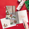 Load image into Gallery viewer, The inside of Tree-Free’s Unforgettable Bears card, with the cover and envelope in the background.