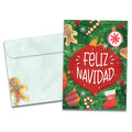 Load image into Gallery viewer, The cover of Tree-Free's Navidad Ornament card, along with its matching envelope.