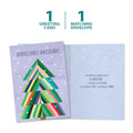 Load image into Gallery viewer, The cover and inside of Tree-Free’s Navidenas Tree card, along with the following text: “1 greeting card, 1 matching envelope”