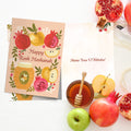 Load image into Gallery viewer, The inside of Tree-Free’s Umetukah Apples card, with the cover and envelope in the background.