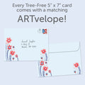 Load image into Gallery viewer, The envelope for Tree-Free’s Beautiful With You Wife card, along with the following text: “Every Tree-Free 5x7 card comes with a matching ARTvelope!”