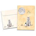 Load image into Gallery viewer, The cover of Tree-Free's Comforting Bear card, along with its matching envelope.