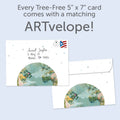 Load image into Gallery viewer, The envelope for Tree-Free’s More Wonderful World card, along with the following text: “Every Tree-Free 5x7 card comes with a matching ARTvelope!”