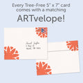 Load image into Gallery viewer, The envelope for Tree-Free’s Golden Snake card, along with the following text: “Every Tree-Free 5x7 card comes with a matching ARTvelope!”