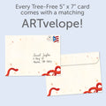 Load image into Gallery viewer, The envelope for Tree-Free’s Year of Animals card, along with the following text: “Every Tree-Free 5x7 card comes with a matching ARTvelope!”