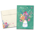 Load image into Gallery viewer, The cover of Tree-Free's Mom Bouquet Birthday card, along with its matching envelope.
