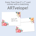Load image into Gallery viewer, The envelope for Tree-Free’s Mom Place Birthday card, along with the following text: “Every Tree-Free 5x7 card comes with a matching ARTvelope!”