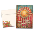 Load image into Gallery viewer, The cover of Tree-Free's Happy Sunshine card, along with its matching envelope.