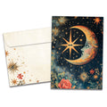 Load image into Gallery viewer, The cover of Tree-Free's Crescent Moon Wish card, along with its matching envelope.
