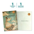 Load image into Gallery viewer, The cover and inside of Tree-Free’s Angels and Blessings card, along with the following text: “1 greeting card, 1 matching envelope”