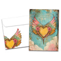 Load image into Gallery viewer, The cover of Tree-Free's Furever Heart card, along with its matching envelope.